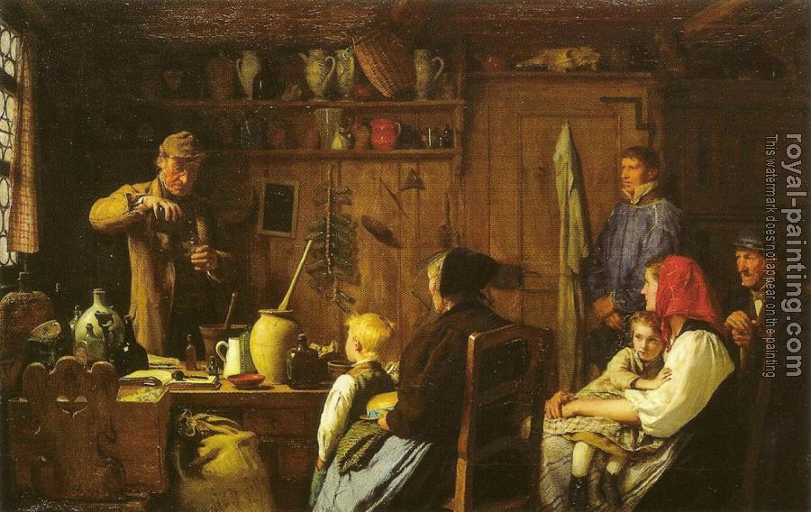 Albert Anker : Der quacksalber Albert Anker : Der quacksalber